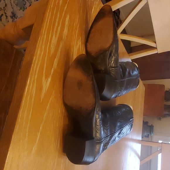 Dan Post Ladies Black Cowgirl Boots 7.5 M - Picture 2 of 5